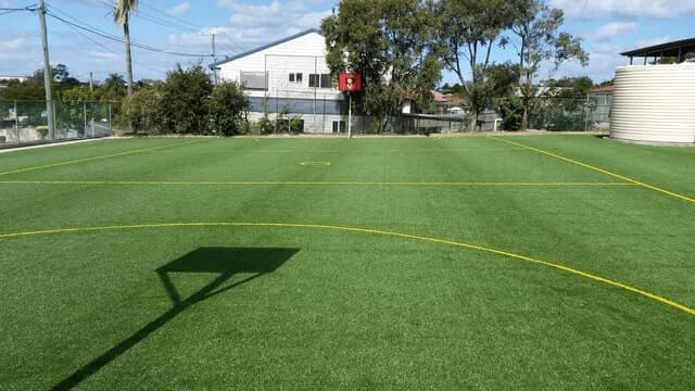 Synthetic Grass At Basketball Court