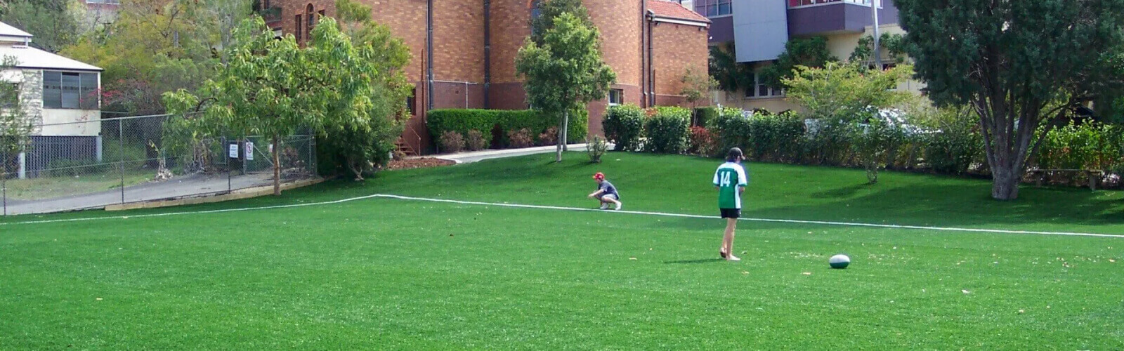 Installed Fake Grass At Football Ground